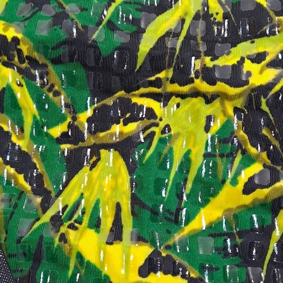 Victoria's Secret Very Sexy Swim Bikini Bottoms Tropical Palms Green Black Large - Picture 3 of 8